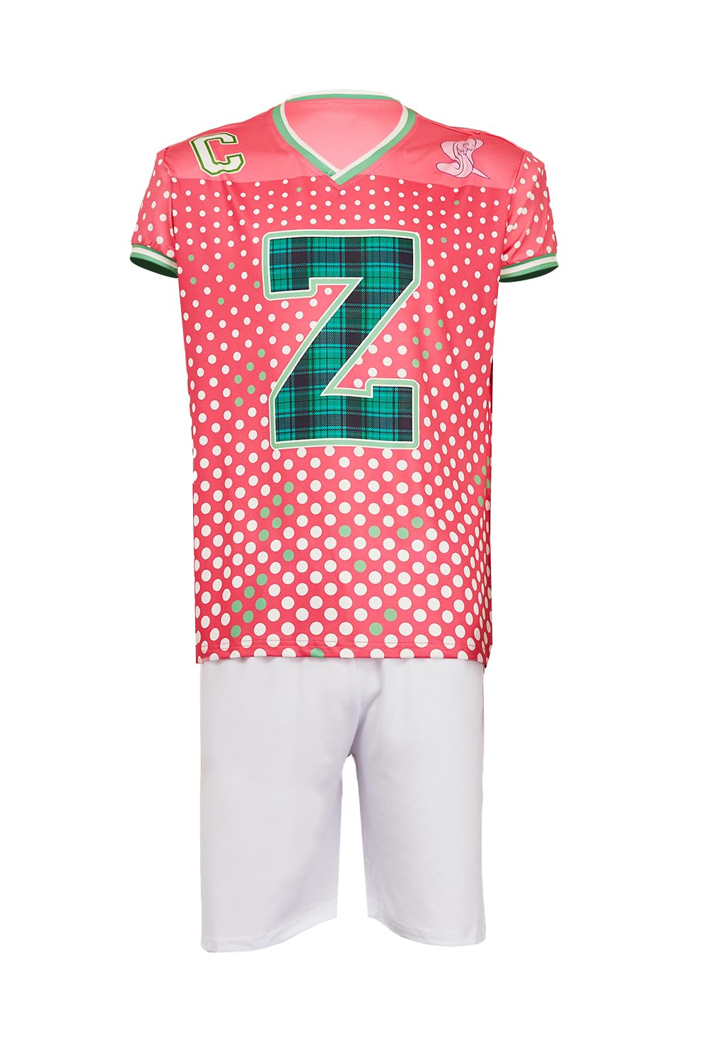 Zed Costume for Men from Zombies Halloween Seabrook Football Jersey Movie Cosplay