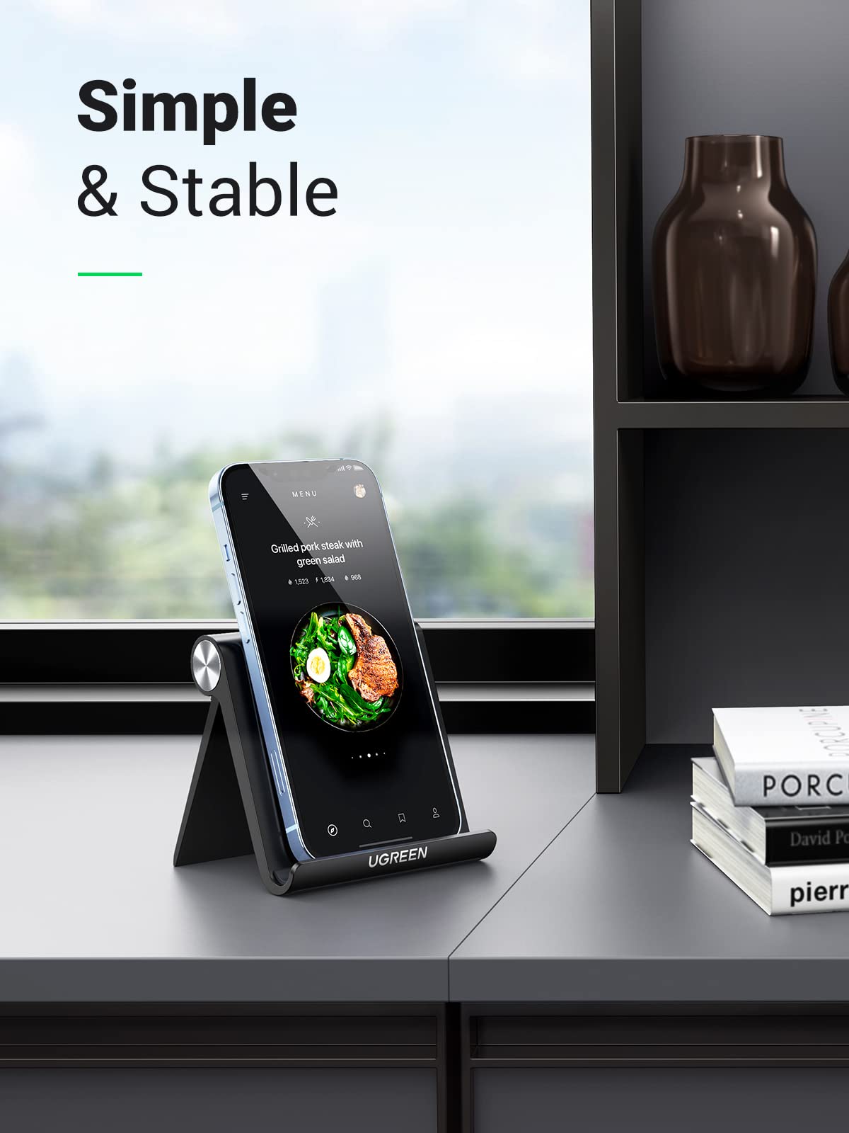 Ugreen Cell Phone Stand Holder For Desk Adjustable Compatible With Iphone 13 12 Pro Max 11 Se Xs Xr 8 Plus 6 7 Galaxy Note20 S20