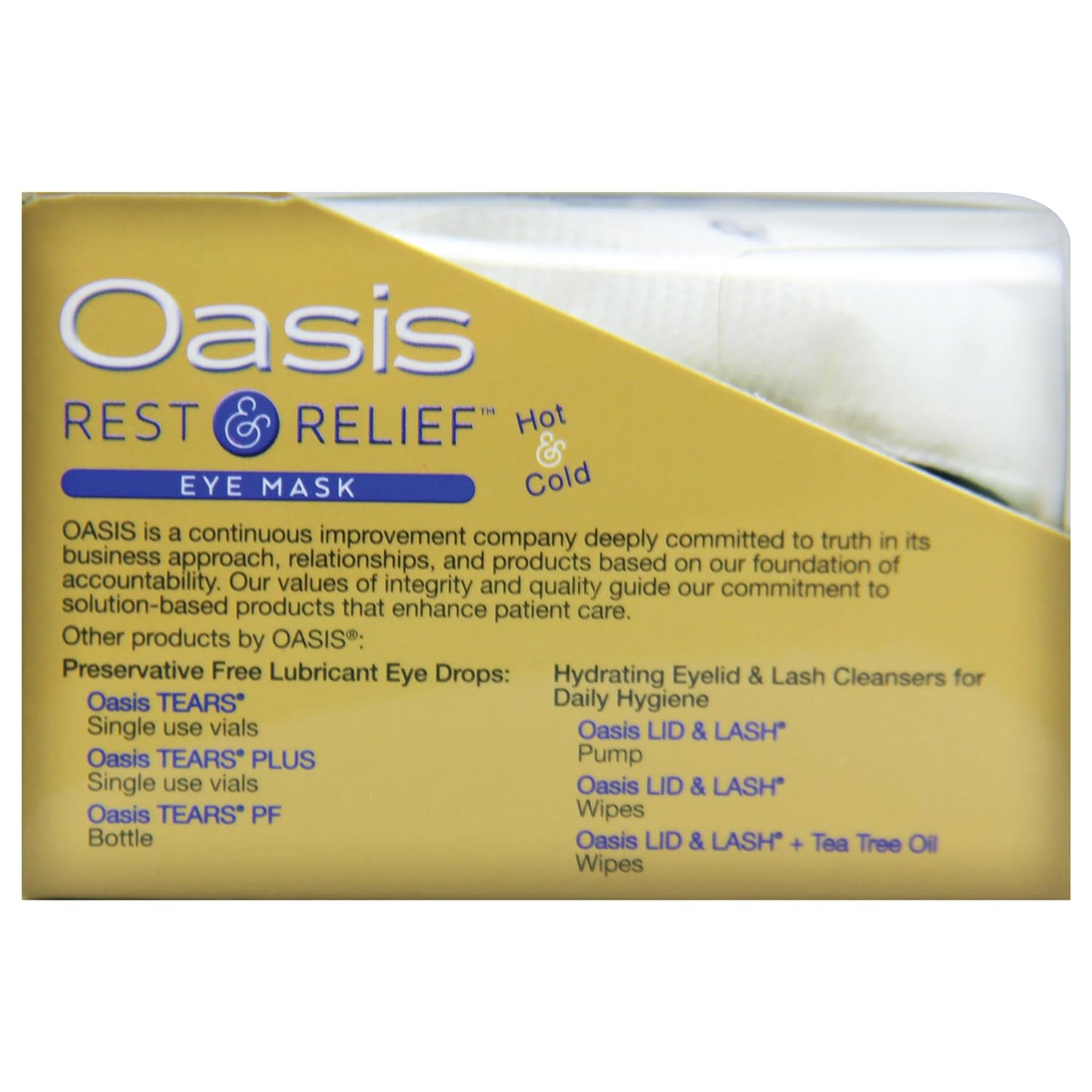 OM8000 - Oasis Rest & Relief® Hot and Cold Therapy Adjustable Eye Mask | Soothing Relief | Compress for Dry Eyes