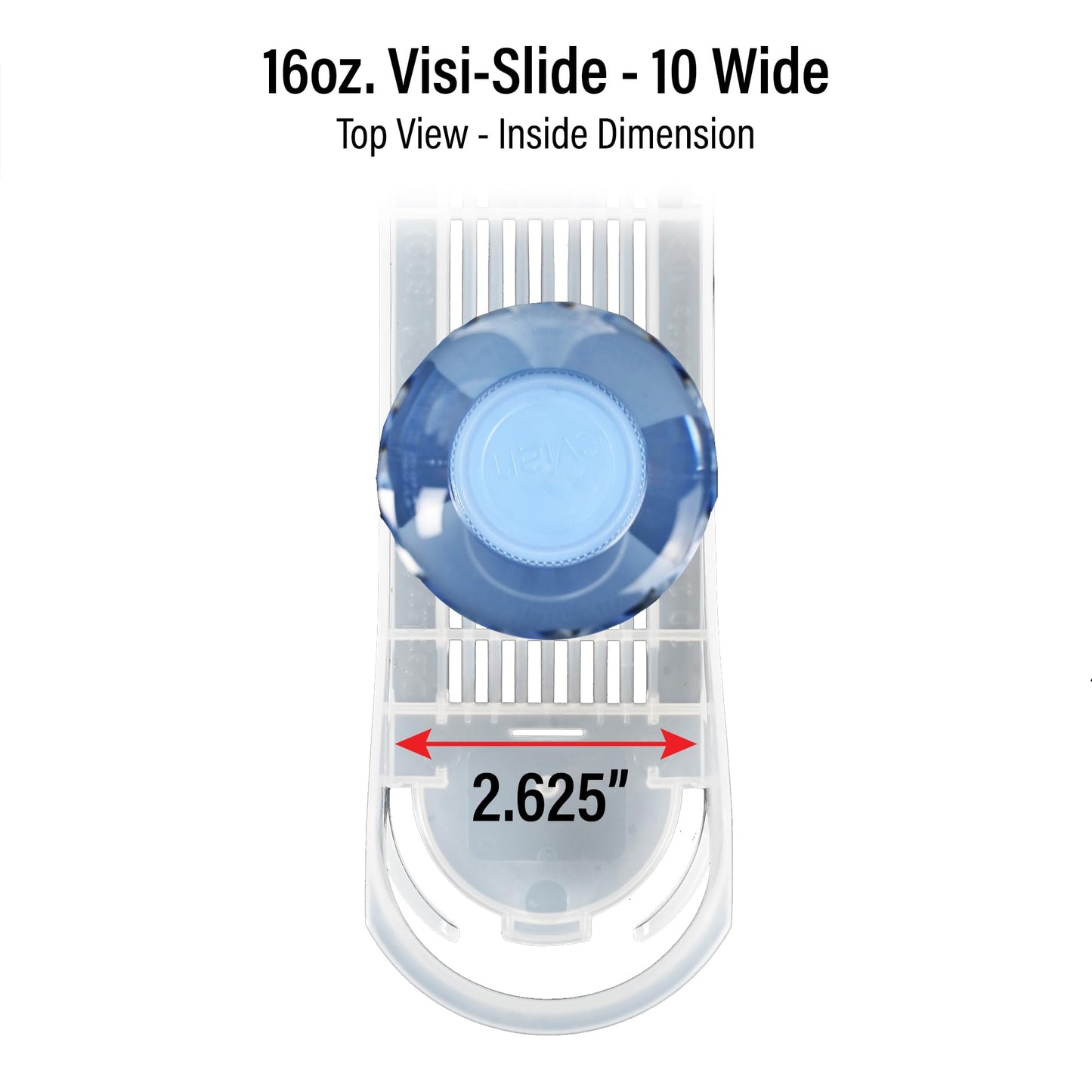 Display Technologies Visi-Slide Fridge Drink Organizer, Soda Can Organizer, Gravity Fed Glide for Angled Shelves for Coolers, Commercial Refrigerators, and Cold Vaults (2-Pack)