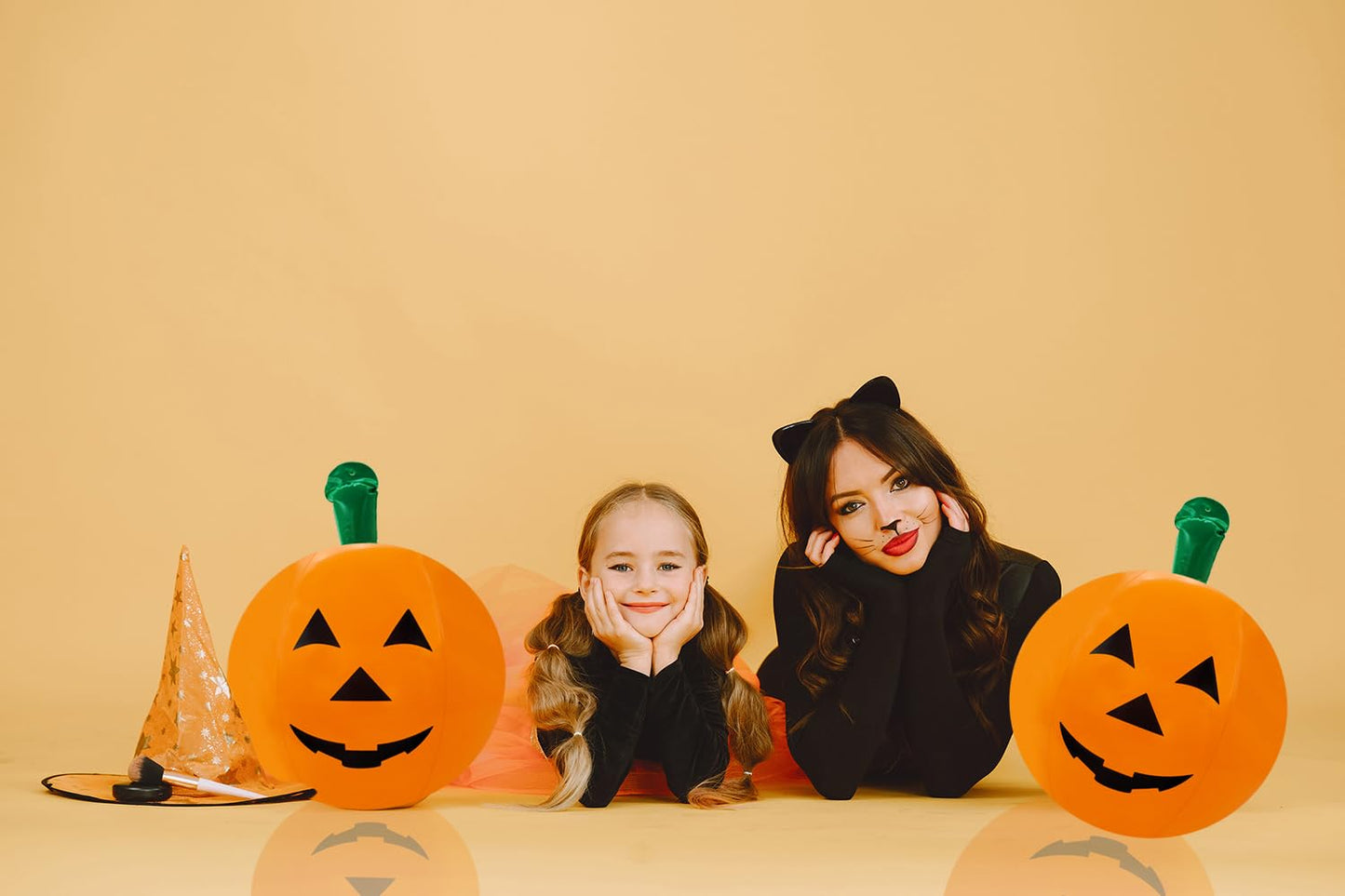 The Dreidel Company Halloween Pumpkin Inflatable Decorations, 16" Tall, Halloween Pumpkin Toy (3-Pack)