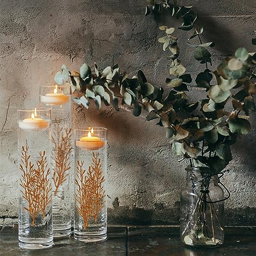 NUZELA 36Pcs Faux Flowers for Floating Candles, Floating-Effect Flowers for Vase Filler, Cylinder Vase Fillers Centerpiece...