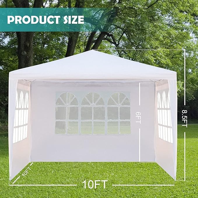10/20/30ft Party Tent Wedding Patio Gazebo Outdoor Carport Canopy Shade with/Without Side Removable Walls, Party Wedding B...