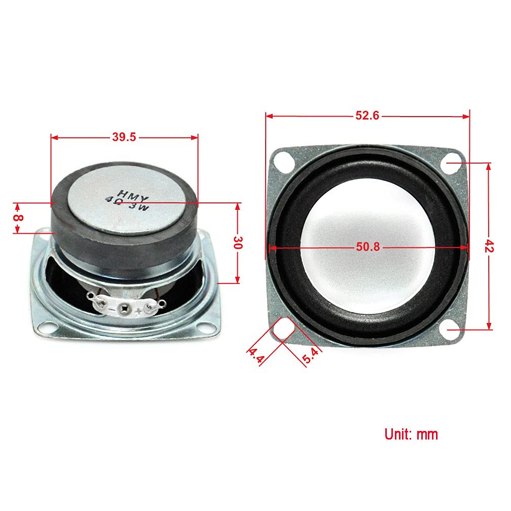 Gikfun 2 4Ohm 3W Full Range Audio Speaker Stereo Woofer Loudspeaker For Arduino (Pack Of 2Pcs) Ek1725