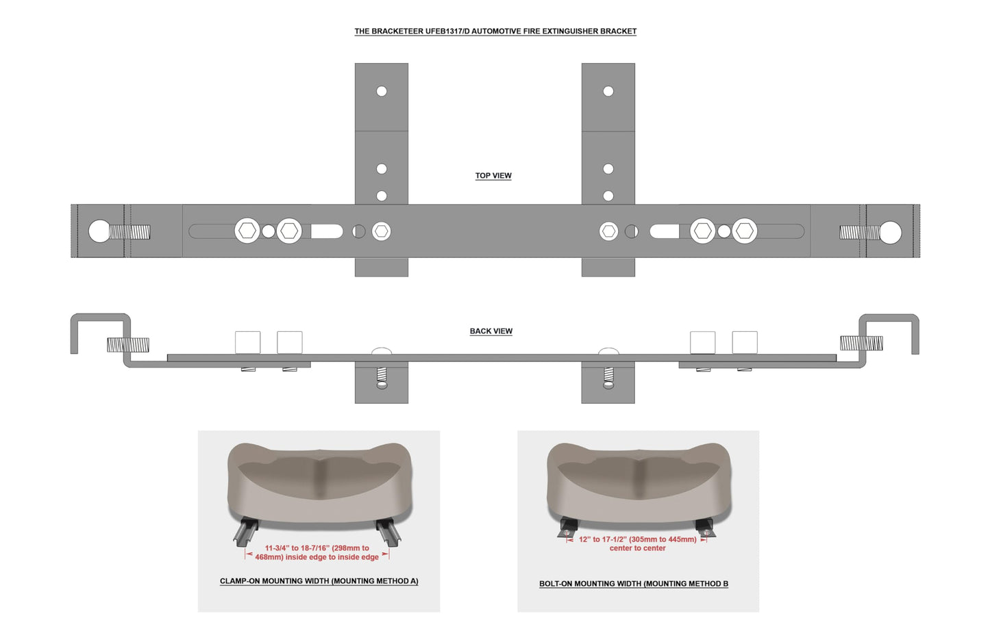 Car Fire Extinguisher Bracket | Fits Most Vehicles