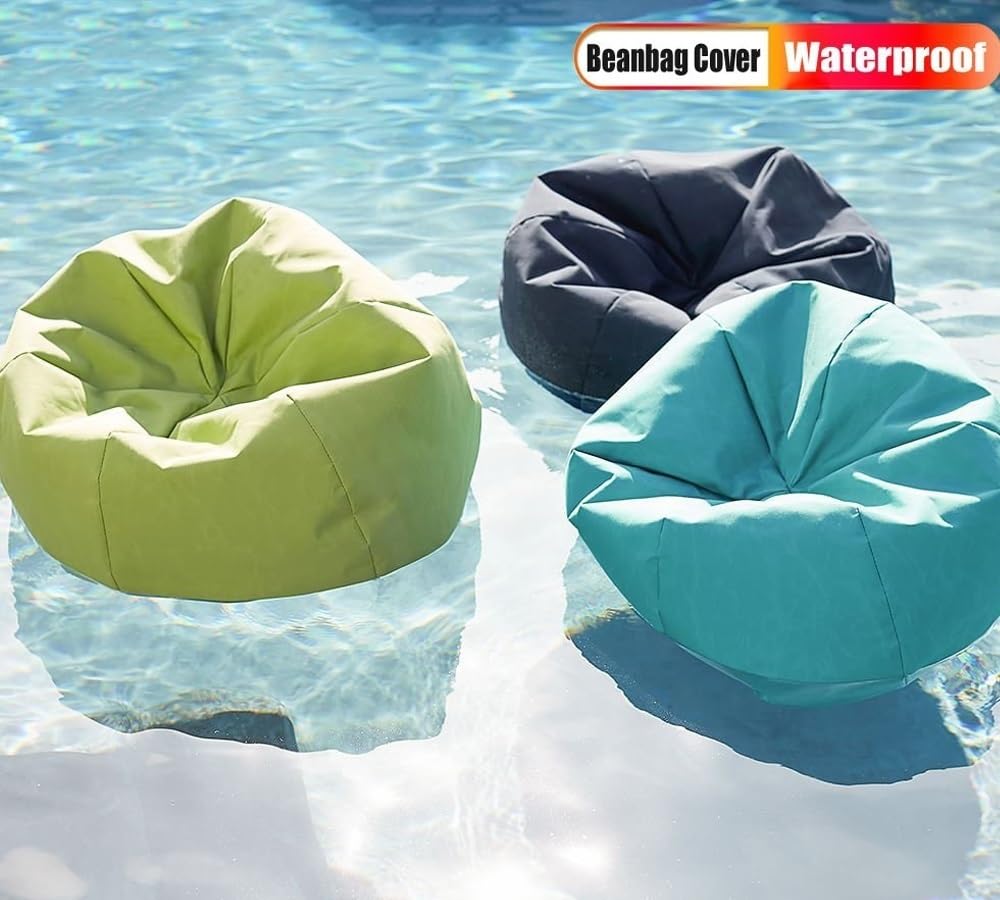SXBCyan Outdoor Waterproof Bean Bag No Filler Bean Bag Chair, Bean Bag Sofa, Outdoor Bean Bag Garden Beach Swimming Pool Floating Beanbag Pouf Chair Kids Adults(Purple,S-D70cm-cover)
