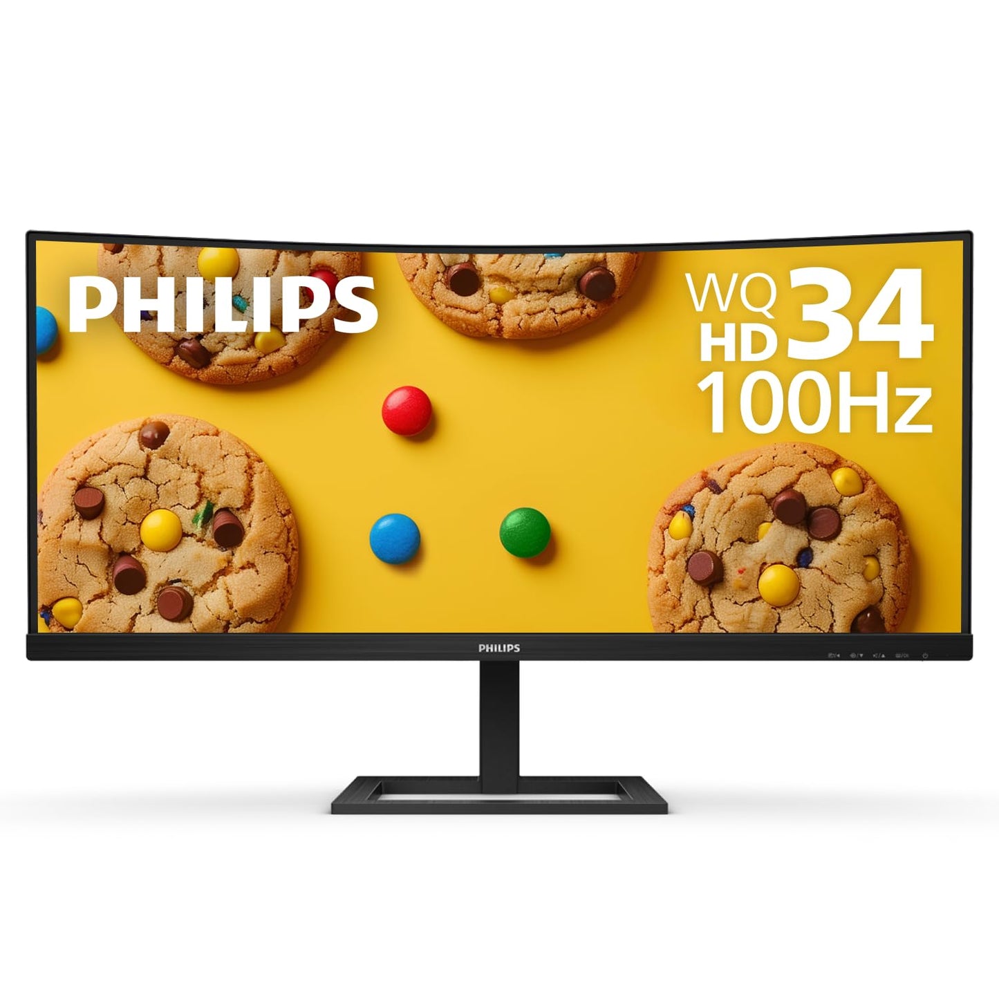 Philips 34 Inch UltraWide Curved Computer Monitor, WQHD 3440x1440, USB-C Charing, 100Hz, 1ms MPRT, VA Panel, Built-in Speakers, Height Adjustable, 4 Year Advance Replacement Warranty, 346E2CUAE