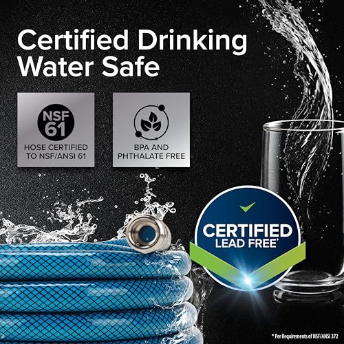 Camco TastePURE 35-Foot Premium Camper/RV Drinking Water Hose - Features a Heavy-Duty No-Kink Design with Strain Relief En...