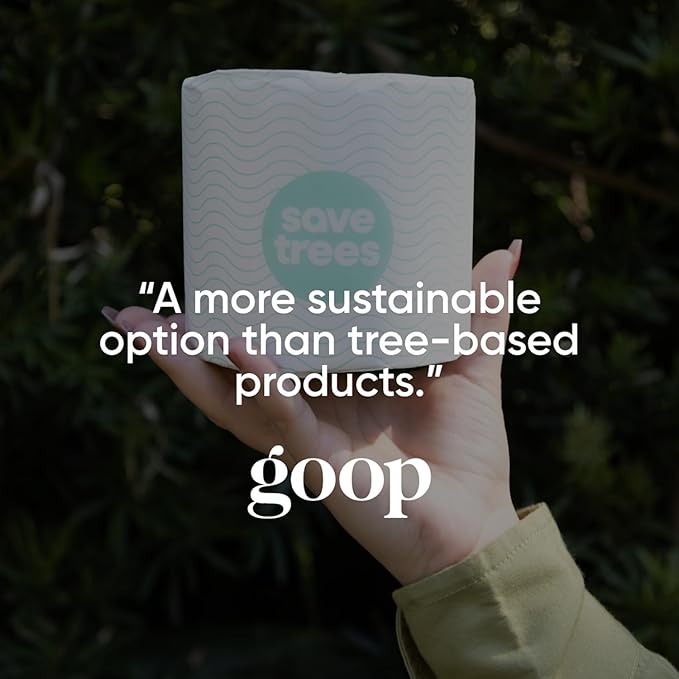Save Trees Bamboo Toilet Paper -24 Rolls Of Septic Safe Organic Toilet Paper 3-ply, 300 Sheets Per Roll - PFAs Free, FSC Certified, Plastic & Chemical Free - For Home, Boat & RV Use