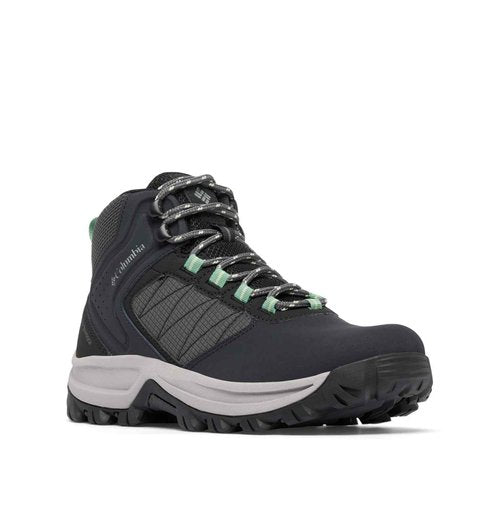 Columbia Womens Transverse Waterproof Hiking Boot, Black/Sage Leaf, 6.5