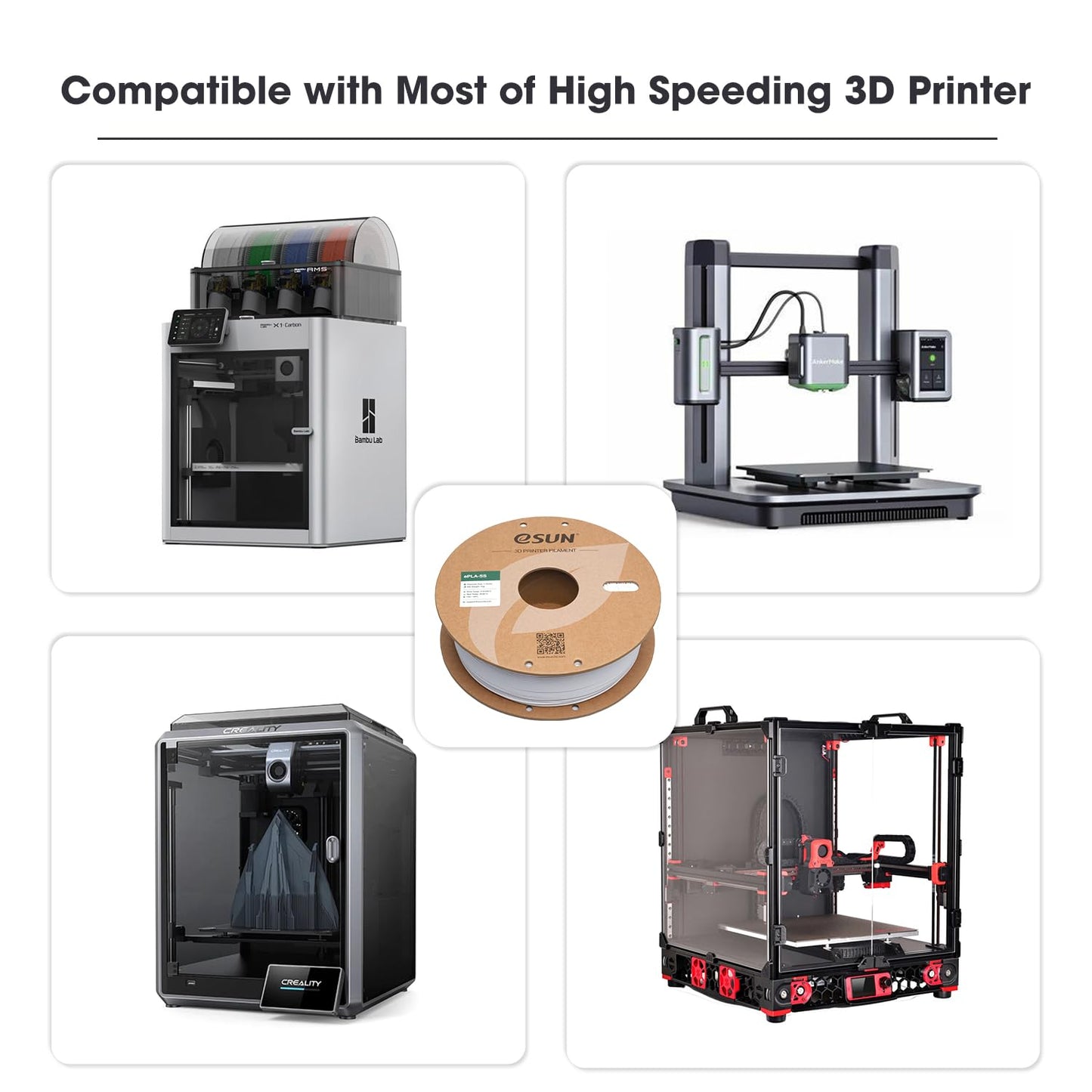 eSUN PLA Basic Filament 1.75mm, 3D Printer Filament High Speed PLA for Fast Printing, 1KG Spool (2.2 LBS) 3D Printing Filament for High Speed 3D Printers, Pink