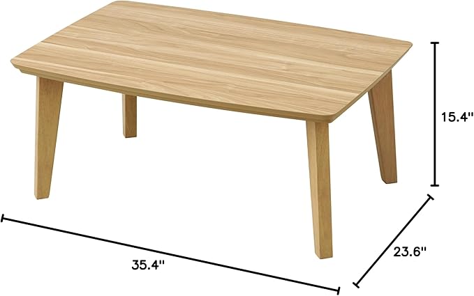 KEN JAPAN US-KLY Kotatsu Heater Table Low-Lying Dining and Work Desk (Rectangle W35.4 xD23.6 xH15.4 Inches,NA)