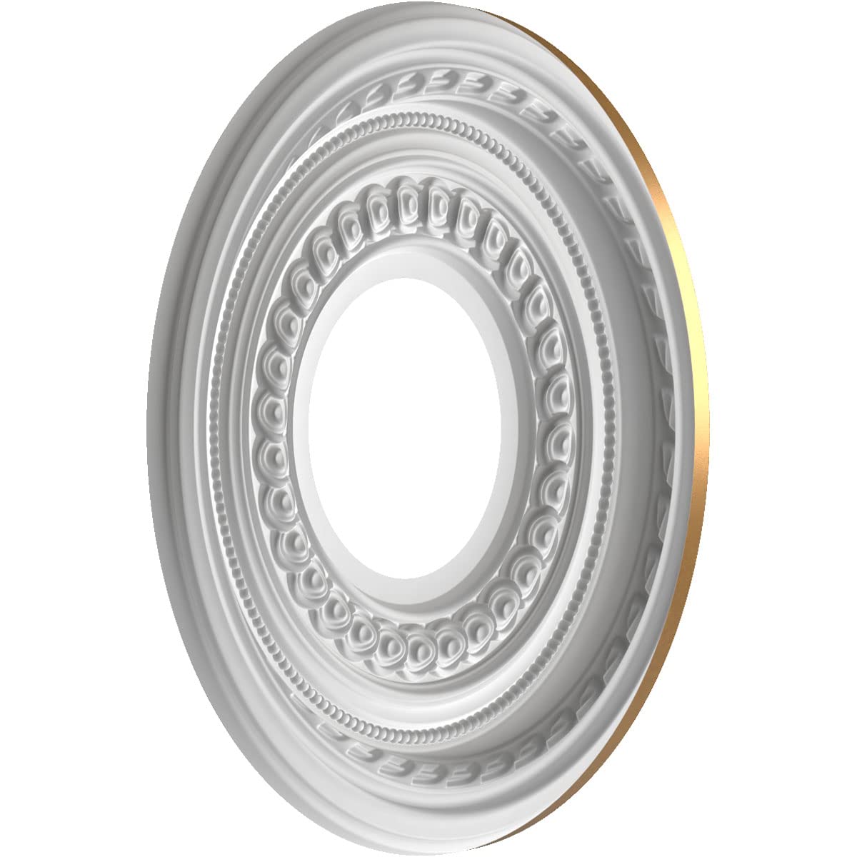 Ekena Millwork Cmp10Cobgl Cole Thermoformed Pvc Ceiling Medallion (Fits Canopies Up To 4 1/4), 10Od X 3 1/2Id X 3/4P, Bright Coa