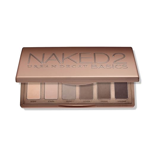 URBAN DECAY Naked 2 Basics Mini Eyeshadow Palette - 6 Matte Nude Shadows, Multi-Use Powder for Eye, Contour, or Brows, Ult...