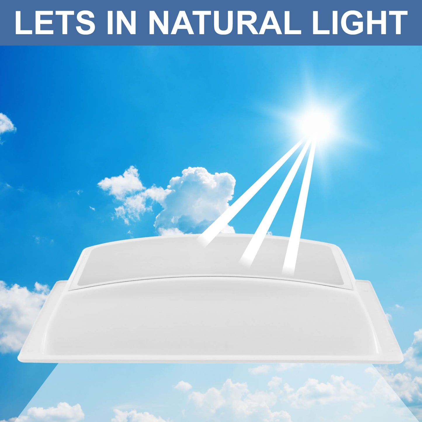 RecPro RV Skylight Inner Dome with Clear Window | 14" x 22" Universal Inner Skylight