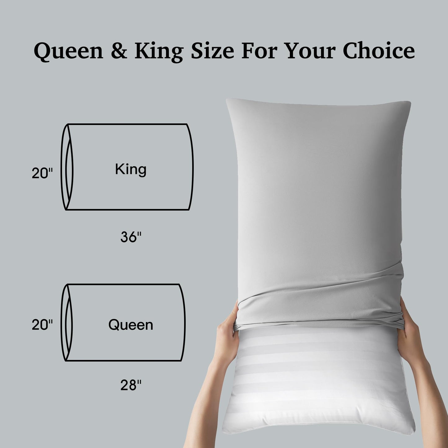 Beautyrest Hotel Collection Fluffy Luxury Goose Feathers Medium Firm Hypoallergenic Pillow, 500 Thread Count US Grown Cotton Cover (20x36”), King (Pack of 2), White 2
