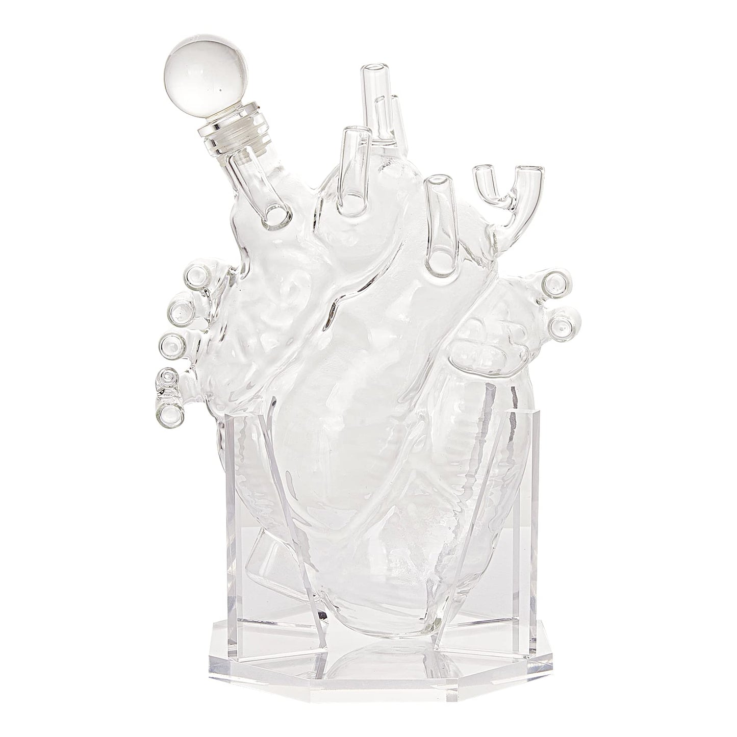 Heart Decanter Whiskey & Wine Decanter Set, Organ Aerator, Gift for that Someone You Love, Gift For Doctors, Cardiothoracic Surgeons, Nurse, Pre-Med, Adults (750 ML)