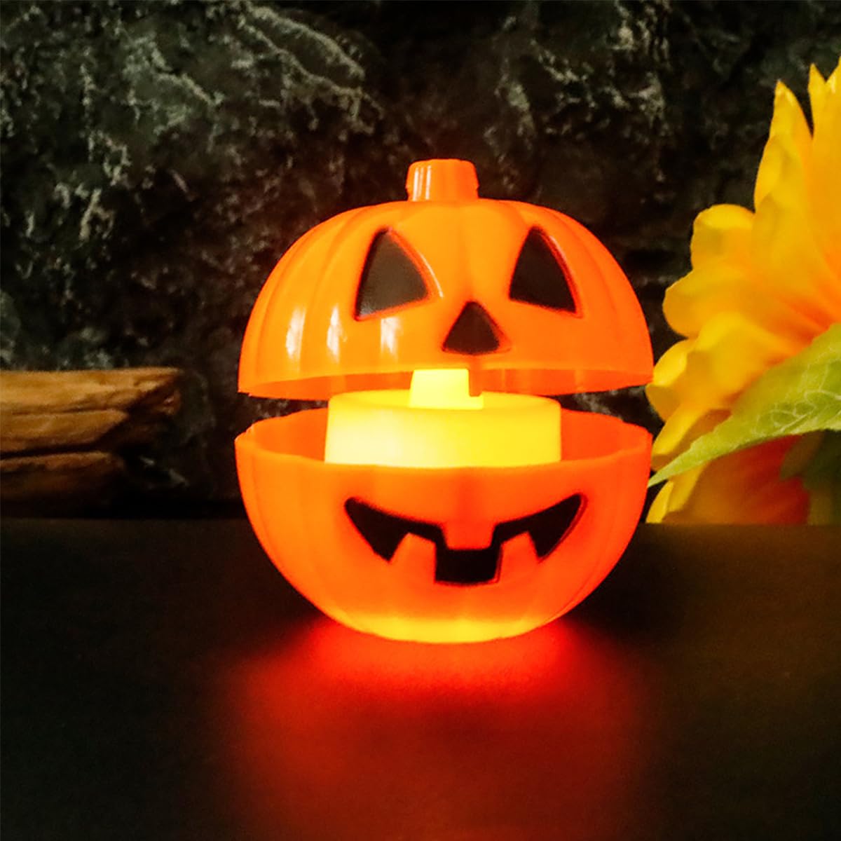 Ncozwo Halloween Plastic Pumpkin Storage Mini Fillable Pumpkin Container Candy Holder Containers for Halloween Thanksgiving Day Mini Gift Holder Props（12 Pcs）