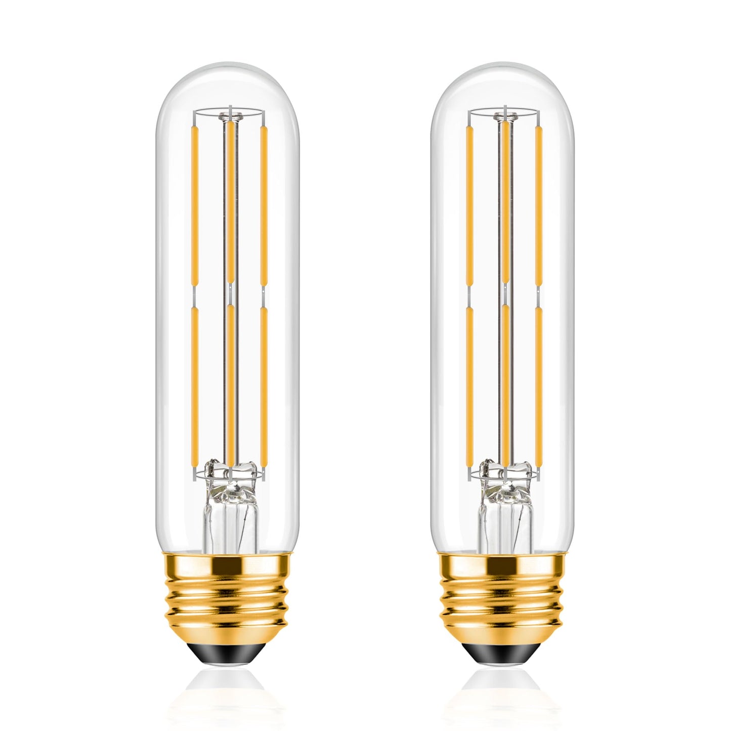 ToBeGreat T30 LED Light Bulbs 6 Watt Equivalent 60W E26 Tubular Bulbs T10 Edison LED Filament Bulb Warm White 2700K,Desk Lamp,Bedbroom Cafe Restaurant Party,Dimmable (Warm White 2700K, 5 in (2pack))