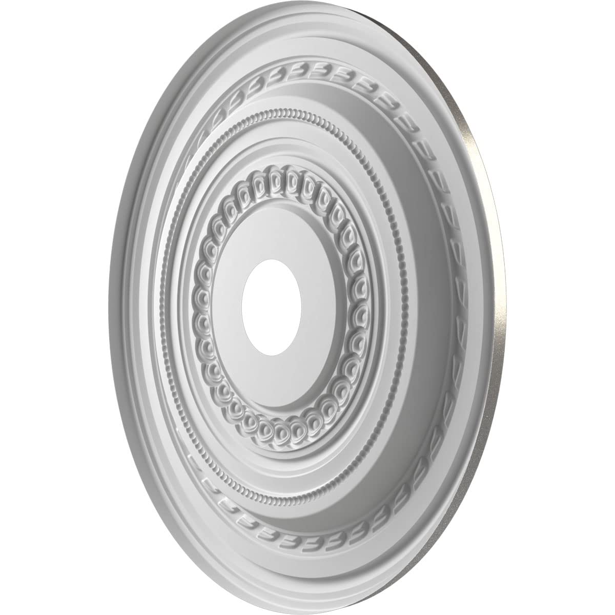 Ekena Millwork 22Od X 3 1/2Id X 1P Cole Thermoformed Pvc Ceiling Medallion (Fits Canopies Up To 6), Aged Dark Steel