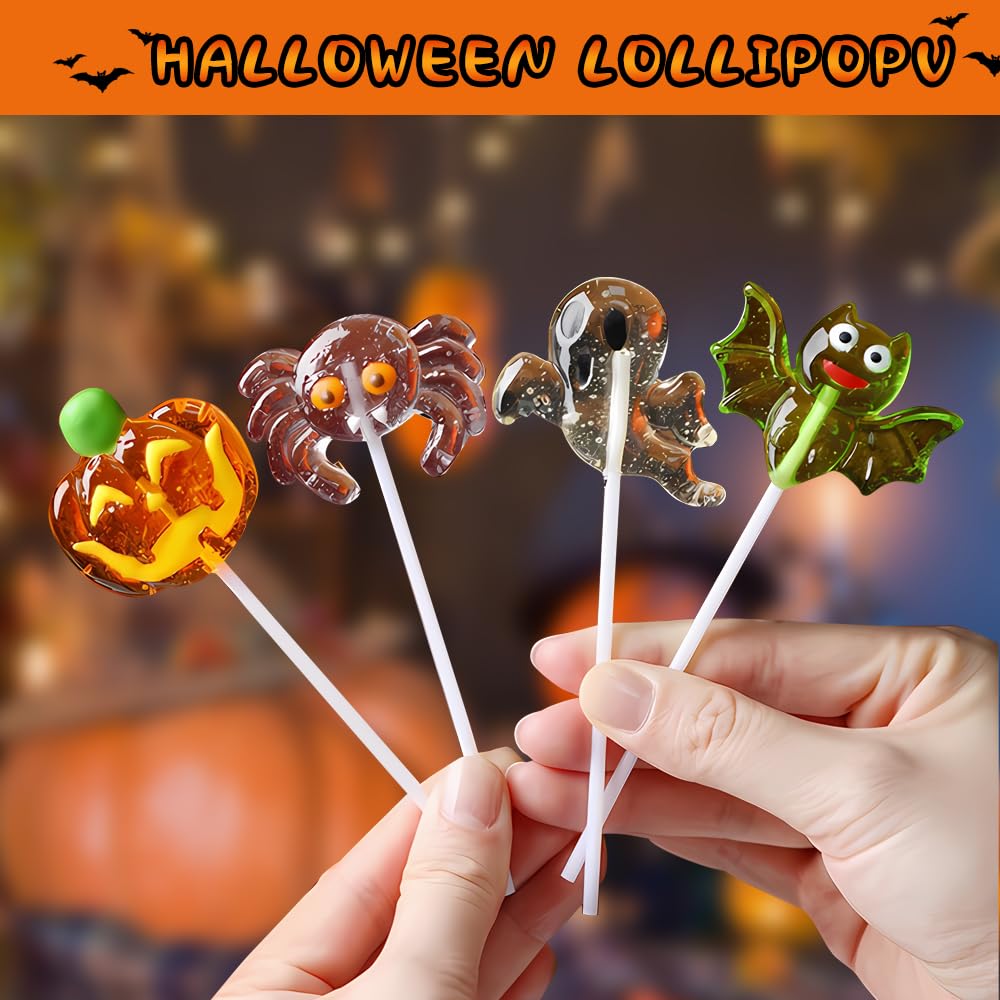 ANNICOO Halloween Trick or Treat lollipop,Individually Wrapped 28 Pack, Great for Goody Party Bag Fillers