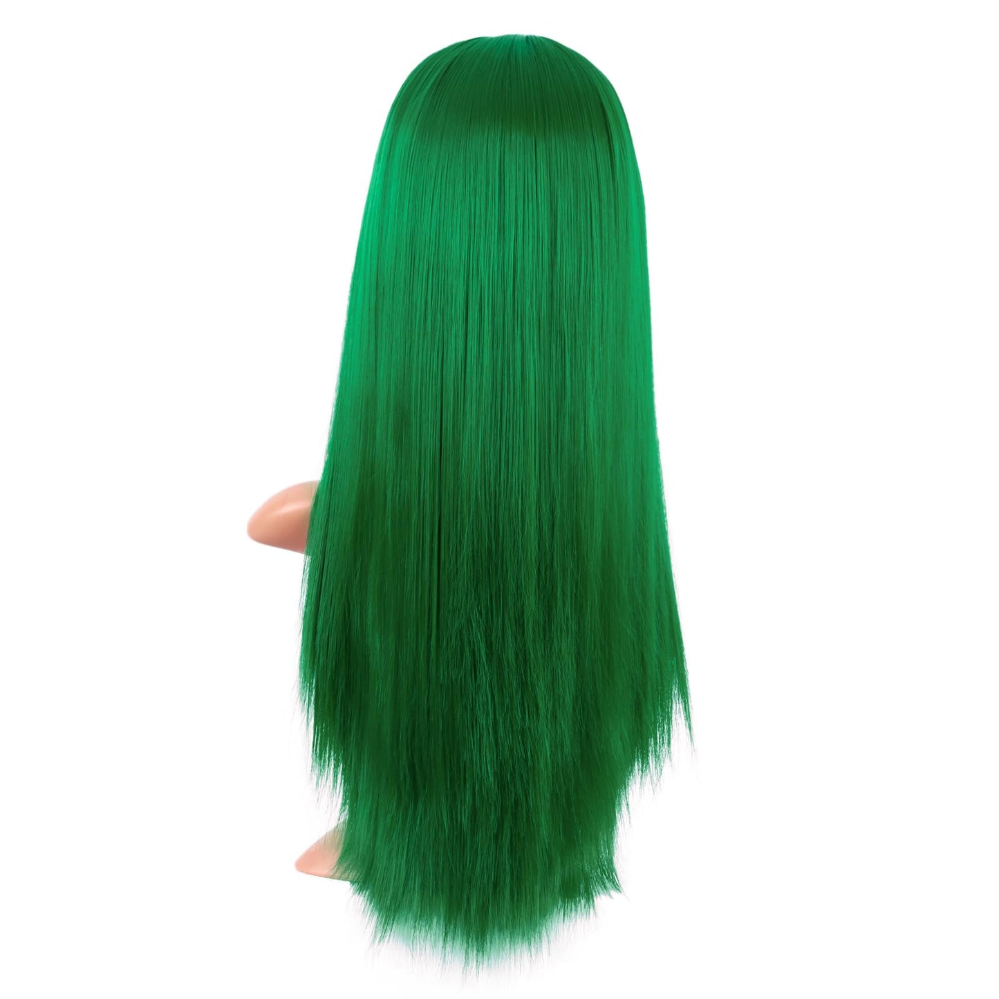 MapofBeauty 24 Inch/60 cm Long Straight Synthetic Hair Heat Resistant Party Cosplay Wig (Grass Green)