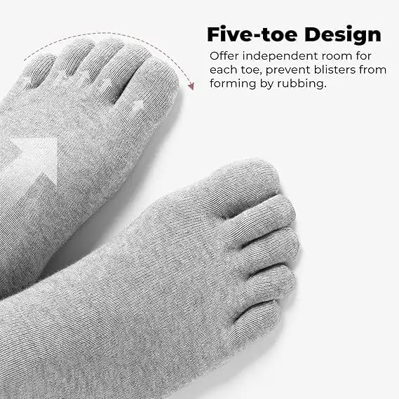 1Pairs Toe Socks for Men Women, Five Finger Crew Socks Athletic Sock, Toe Socks Sports Running Walking Cycling