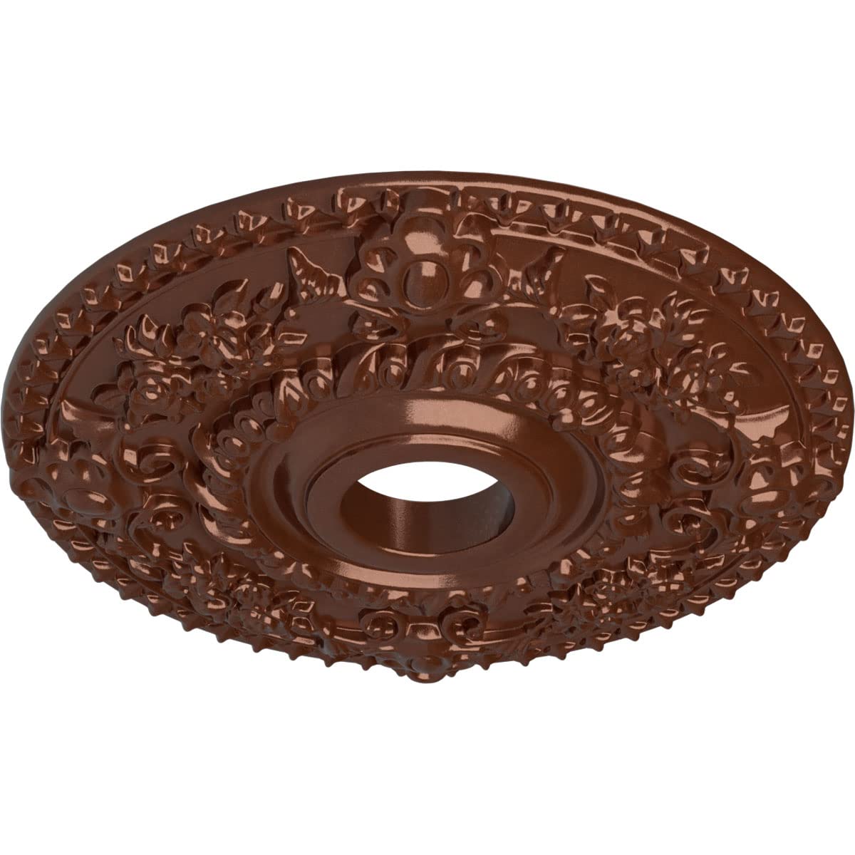 Ekena Millwork Cm18Rocps Rose Ceiling Medallion, Copper Penny