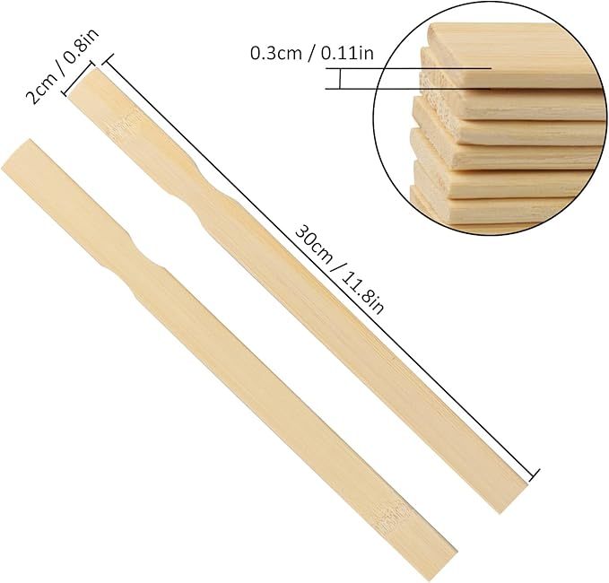 Paint Mixing Sticks 200 PCS 12 Inch Wood Stirrers, Wooden Stirrers Mixing Sticks for DIY Crafts, Painting, Crafting Resin Wood Paddle, Hobby Projects, Garden, by GNIEMCKIN.