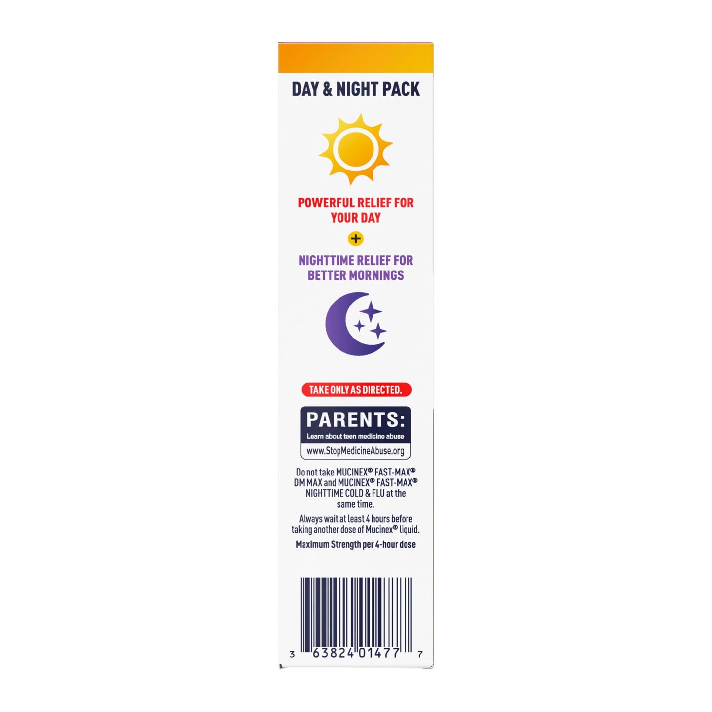 Maximum Strength Mucinex FastMax DM Max & Mucinex Nightshift Cold & Flu Liquid (2 x 6 fl. oz.) Thins & Loosens Mucus, Relieves Cough & Chest Congestion, Pain, Fever, Sneezing, Sore Throat, Runny Nose