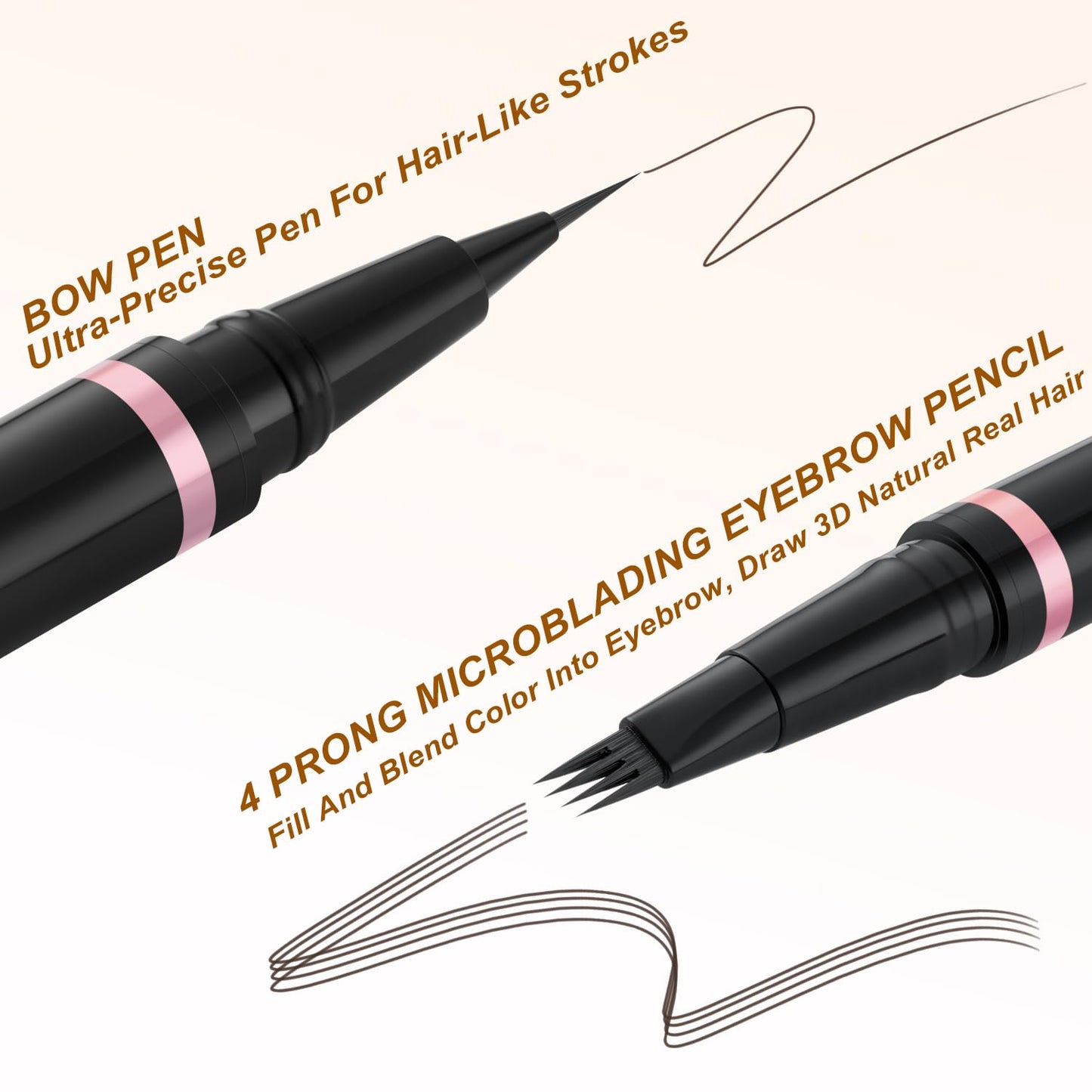 LAVONE Eyebrow Pencil Makeup Kit, with Waterproof 2-IN-1 Microblading Eyebrow Pen, Eyebrow Pomade, Eyeliner and Dual-ended Eyebr