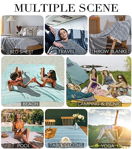 Giant Huge Thin Boho Throw Blanket Turkish Beach Blanket Towel Jumbo Extra Large Xl XXl Big Oversized Outdoor Picnic Acces...