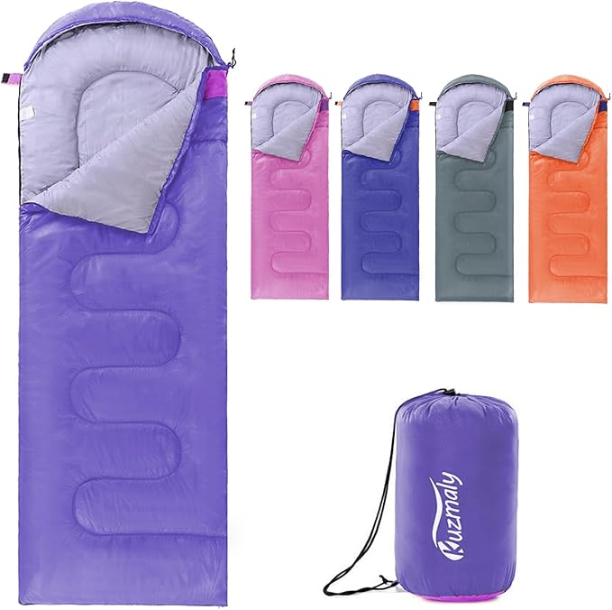 Camping Sleeping Bag 3 Seasons Lightweight &Waterproof with Compression Sack Camping Sleeping Bag Indoor & Outdoor for Adu...