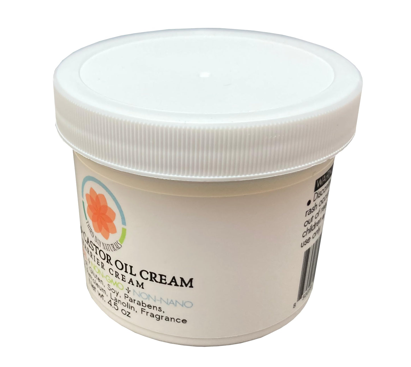 TD Naturals Zinc and Castor Oil Cream - Non-Nano and Non-Gmo Barrier Cream 4.5 oz
