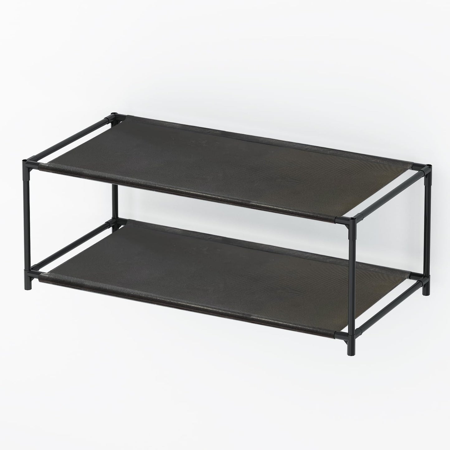 Rumiiro 10 Tier Free Standing Shoe Rack, Cloth Assembled Adjustable Shoe Shelf Organizer, Simple Changeable Assembly Storage Shelf Rack for Home, Bedroom, Entryway (24.5'' L x 12'' W x 60'' H)