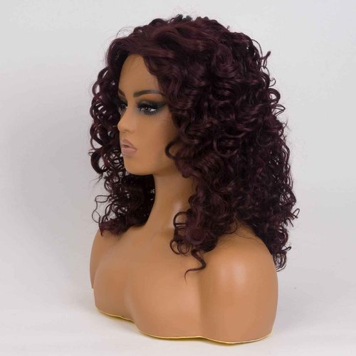 JINGFA Realistic Female Mannequin Head with Shoulders for Display - Manikin Head with Shoulder for Wig/Jewelry/Makeup/Hat/Sunglass Display
