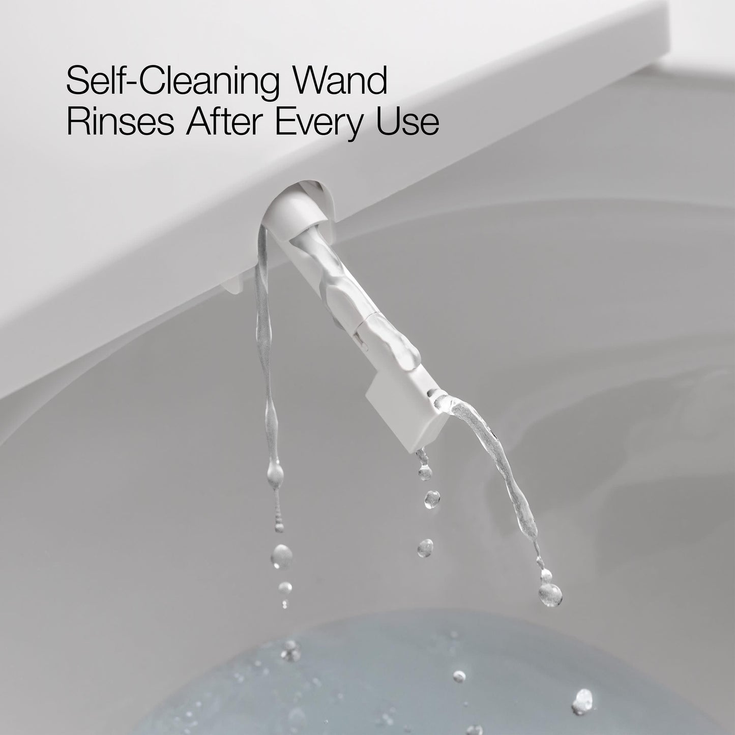 Kohler PureWash E580 Elongated Bidet Toilet Seat, White, Quiet-Close Lid Prevents Slamming, Self-Cleaning Wand, Adjustable Water Pressure with Multiple Cleansing Options