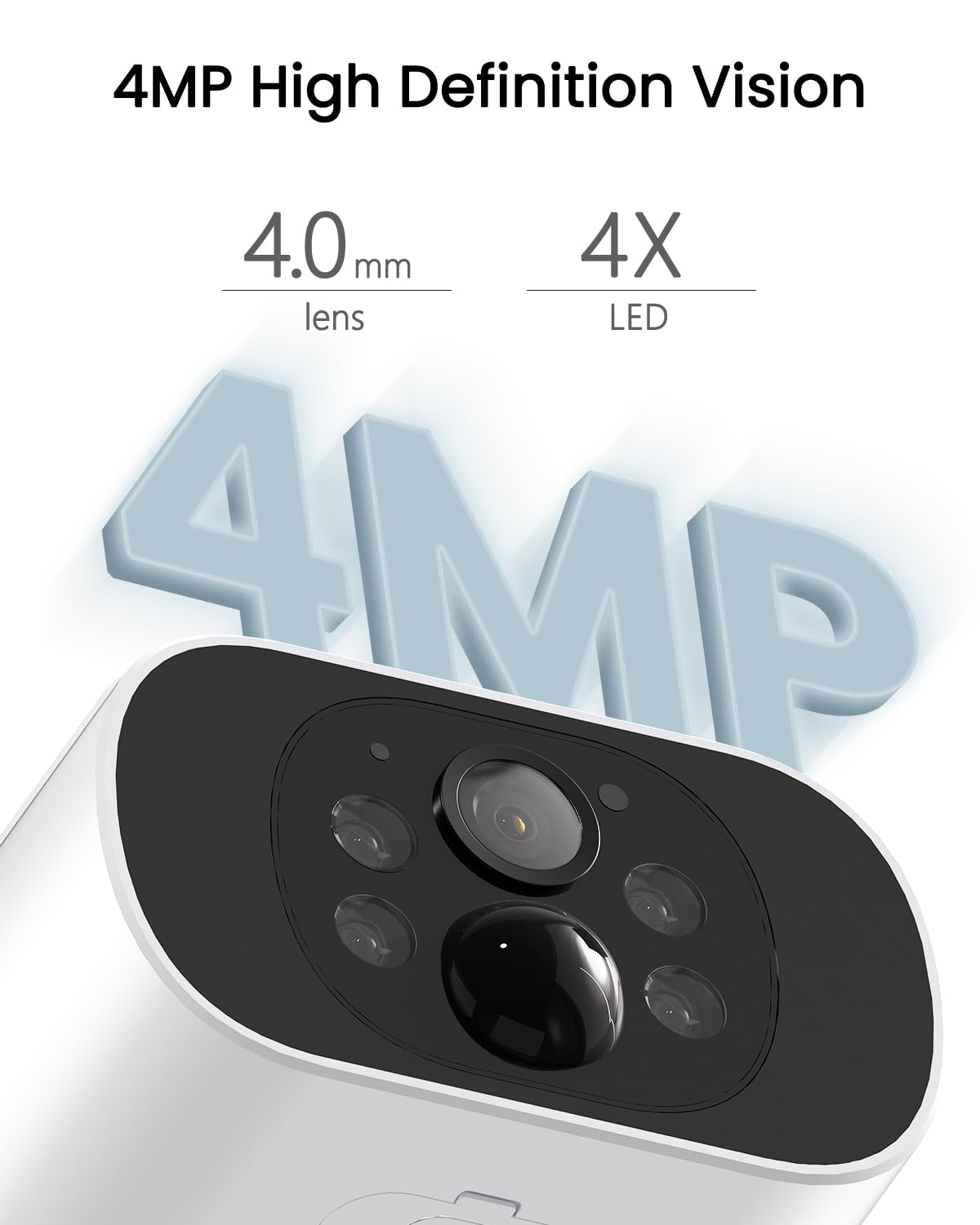 ARCCTV Solar Security Cameras Wireless Outdoor, 4 Cam-Kit, 4MP Solar Security Camera Wireless System, Color Night Vision, Motion Detection, No Monthly Fee, 64GB Memory Card