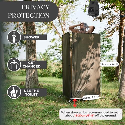 onewind Portable Privacy Shower Tent with Pole, Ultralight Camping Shower Shelter Portable Toilet Tent Bathroom Tent Priva...