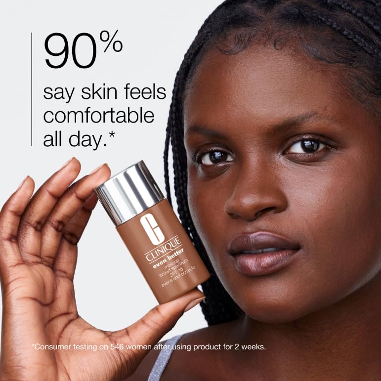 Clinique Even Better Makeup Liquid Foundation SPF 15 With Vitamin C For Dry + Oily Combination Skin Types | Medium Coverage + Na
