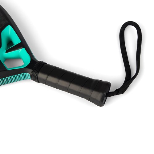 Generic PADELLAND Padel/Pop Tennis Paddle Series Carbon Fiber Racquet, 17.91x10.23x1.5 inches, 0.8 lbs, 12K Carbon Fiber Construction, blue-green