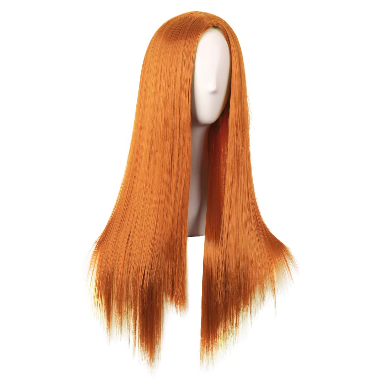 MapofBeauty 28 Inch/70 cm Women Special Long Straight Synthetic Wig (Light Orange)