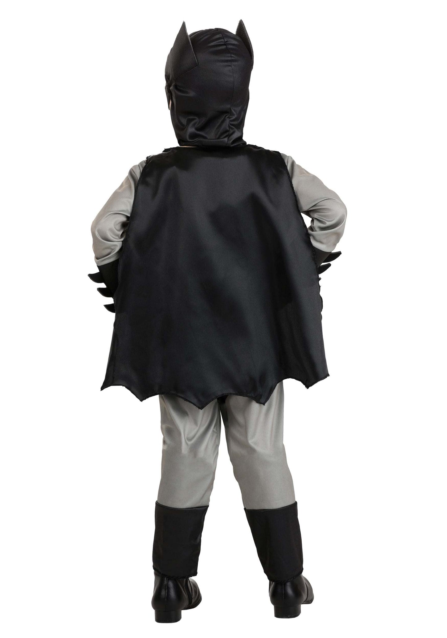 Toddler Classic Batman Costume, Black Superhero Suit, Cape, Mask & Foam Muscles for Movie Hero Cosplay Dress-Up 2T