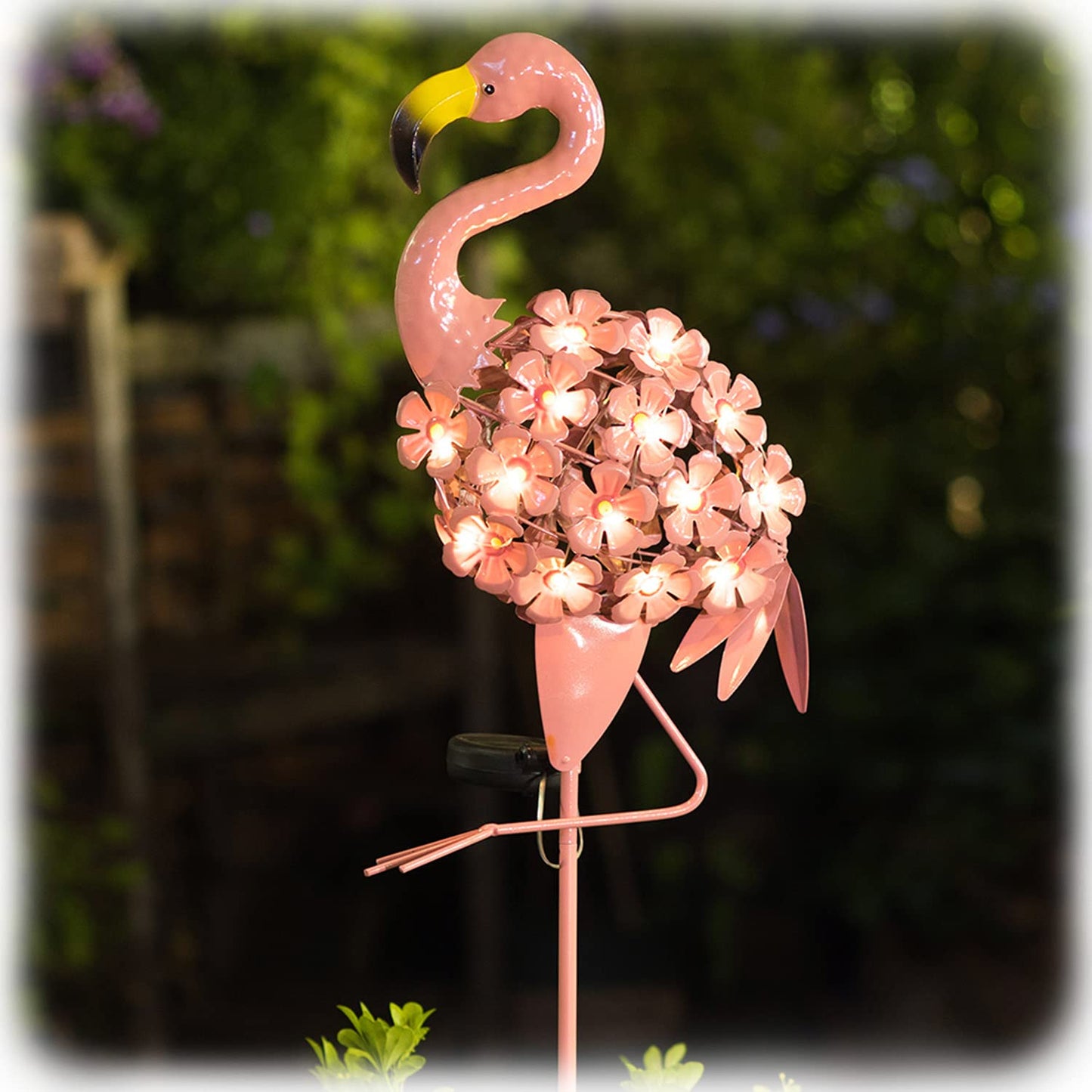 HOMEIMPRO 1Pack Flamingo Solar Lights, 2Pack Snowman Gnomes Christmas Decorations for Yard Patio Garden Gifts