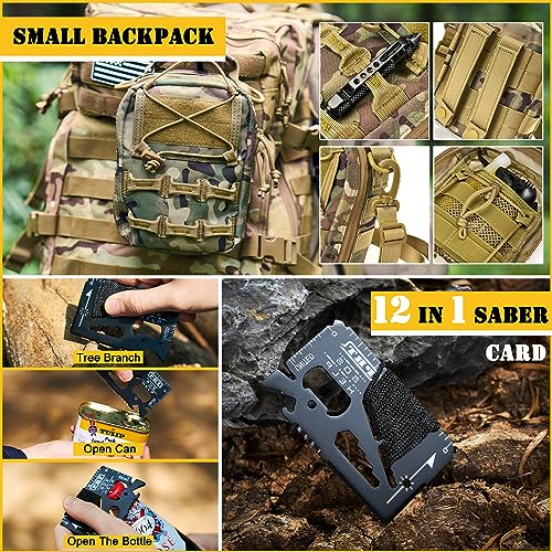 Survival First Aid Kit,99PCS Professional Survival Gear Large Hiking Backpack with Emergency Equipment Outdoor Adventure A...