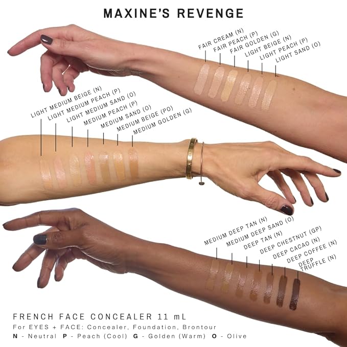 Maxine's Revenge FRENCH FACE CONCEALER | Hydrating & Blurring for Eyes + Face (Light Beige)