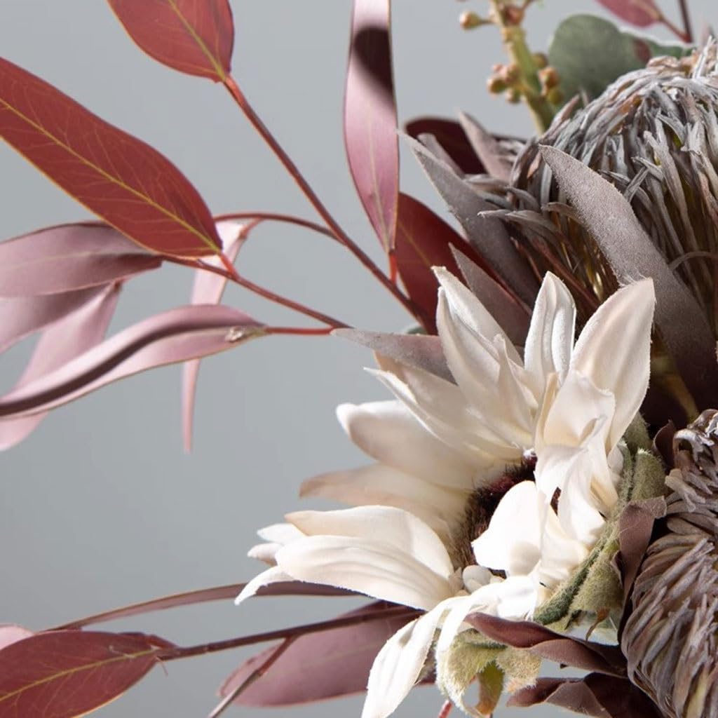 XUNTING Artificial Plants Indoor Modern Light Luxury Simulation Flower Art Set Decorazione Tavolo Da Pranzo Sala Conferenze Fiori Finti Fiori Secchi Decorazione Domestica Per Interni Plants Decor
