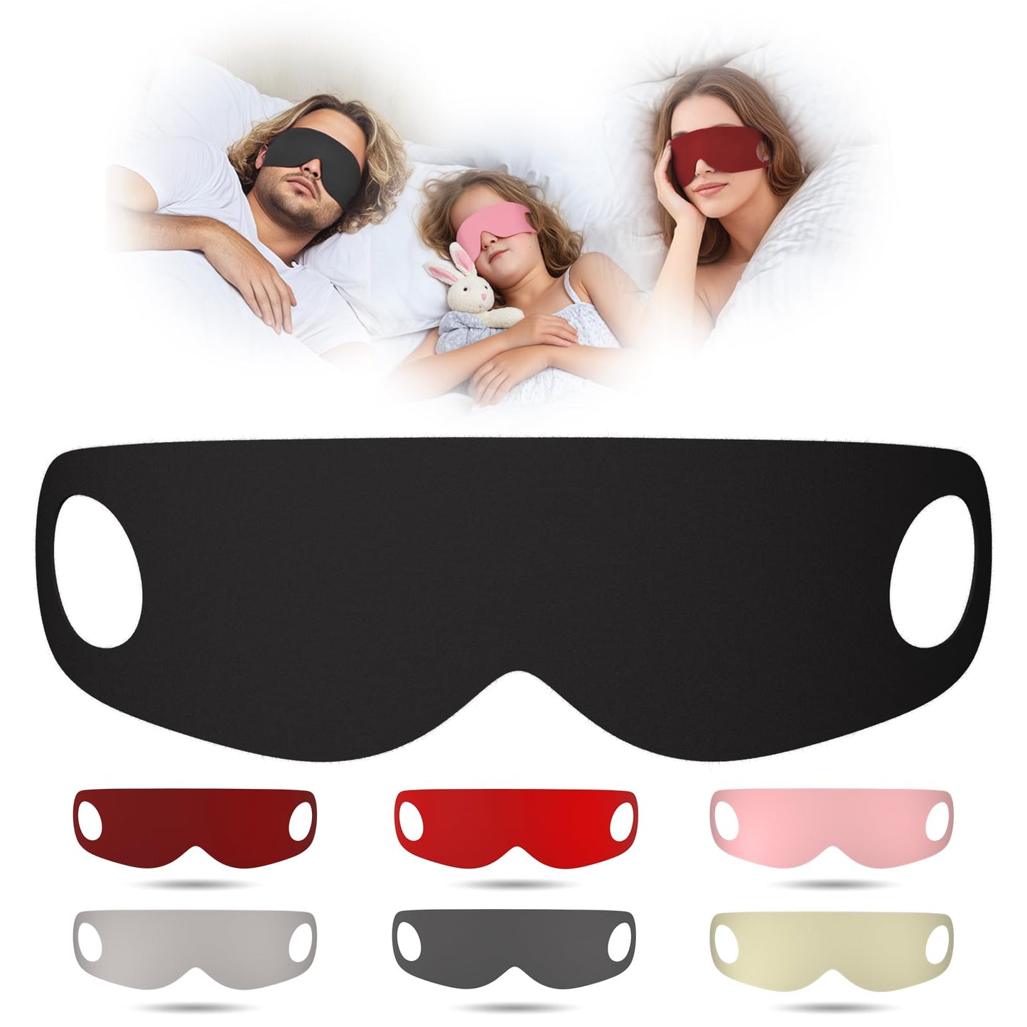 7 Pack Sleep Mask for Women,Men,Kids-Light Blocking Eye Mask and Eye Covers,Breathable Blackout Sleeping Mask,Zero Pressure for All Sleep Positions,Travel & Yoga
