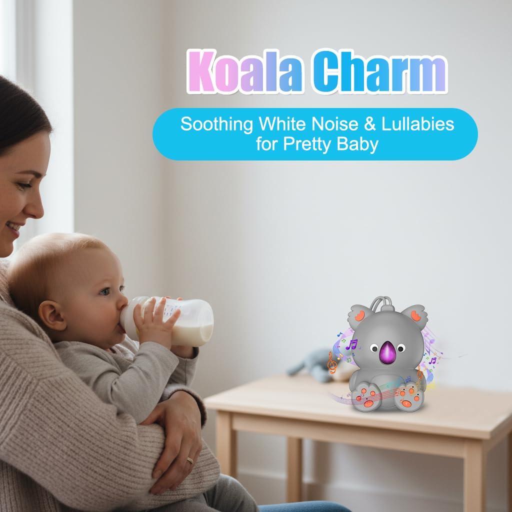 Baby Sound Machine & Bluetooth Speaker | White Noise Machine for Infants with Non-Looping Soothing Sounds, Portable Sleeping Music with Timer for Nursery, Travel & Home