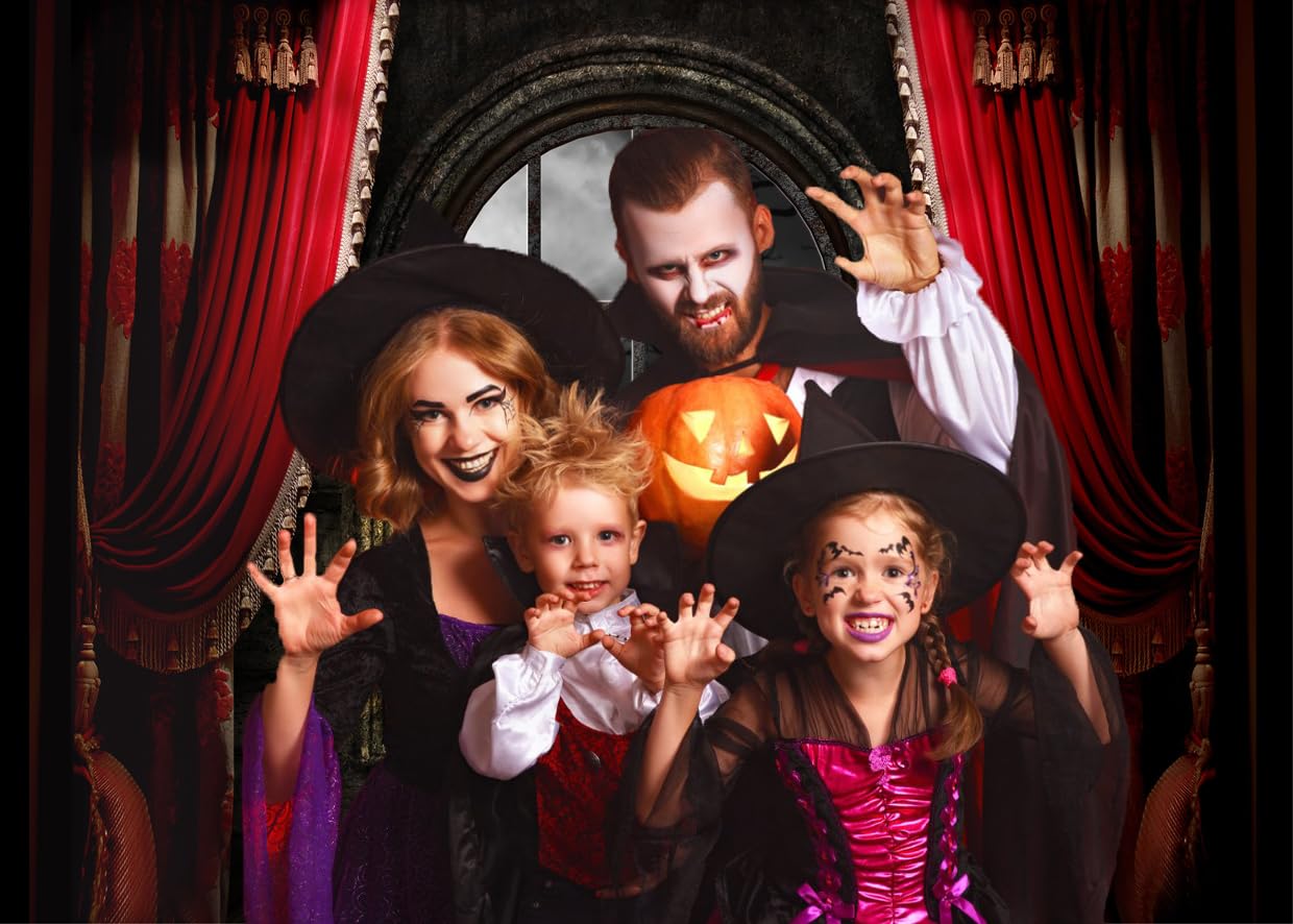 Alltten 7X5FT Halloween Backdrop Haunted House Background Halloween Party Decoration Banner F82